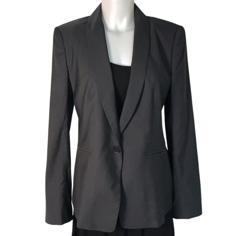 ANN TAYLOR DARK GREY BLAZER‎ SIZE 8